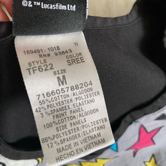 Star Wars Scrub Top Unisex Size Medium - Picture 6 of 6